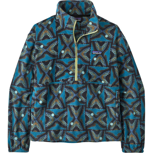 Womens Patagonia Micro D Half Zip Fleece Pullover in Deep Freeze: Black