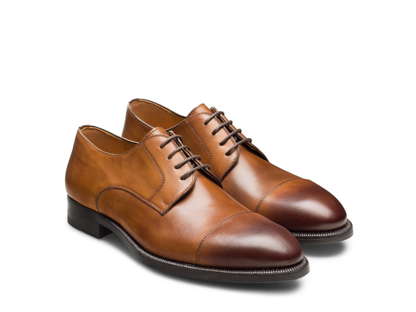 Magnanni Harlan Cap Toe Derby Shoe in Tabaco
