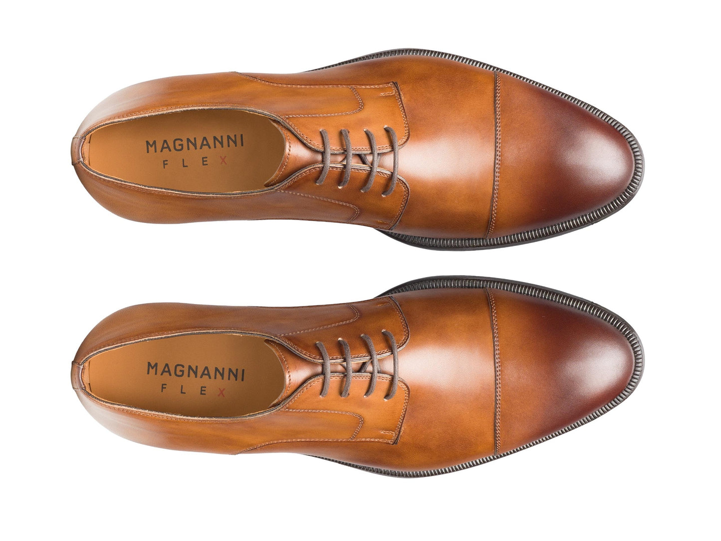 Magnanni Harlan Cap Toe Derby Shoe in Tabaco