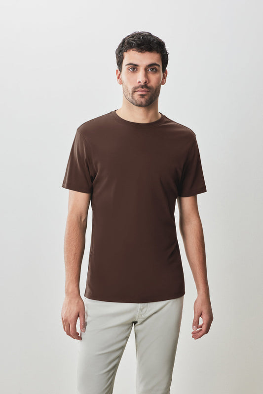 Robert Barakett Georgia Tee in Rusty Brown
