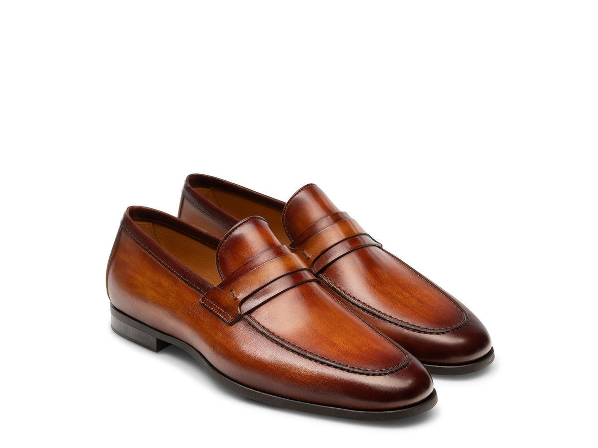 Magnanni Daniel Leather Penny Loafer in Cuero