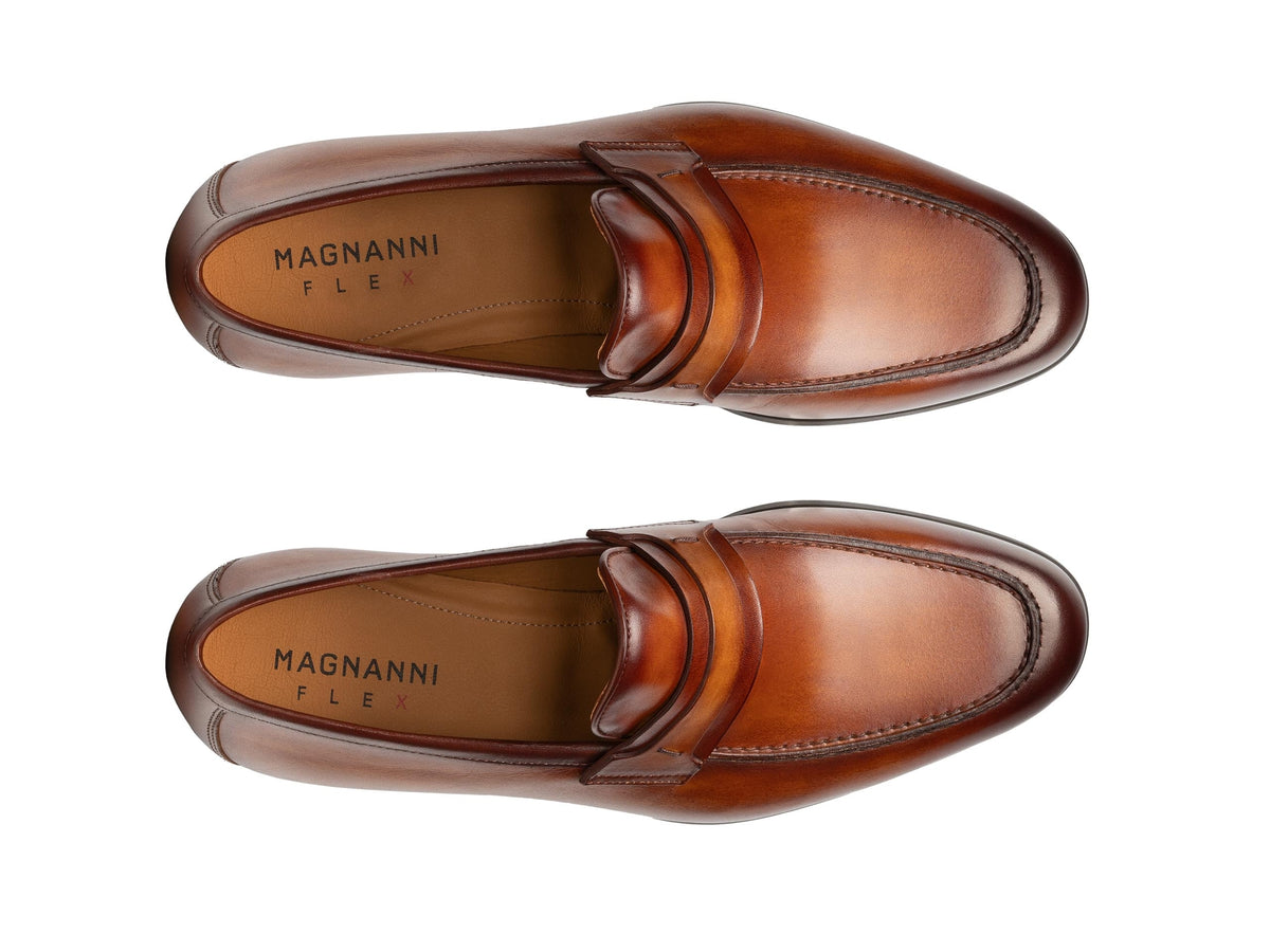 Magnanni Daniel Leather Penny Loafer in Cuero