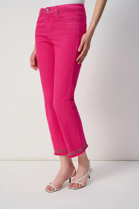 Womens Joseph Ribkoff Cropped Straight Casual Pant in Geranium