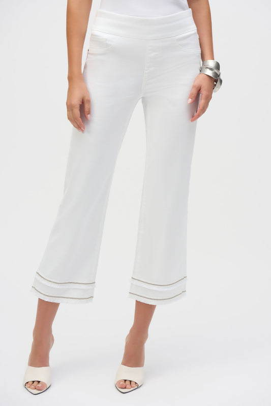Womens Joseph Ribkoff Mid Rise Straight Fit Pant in White