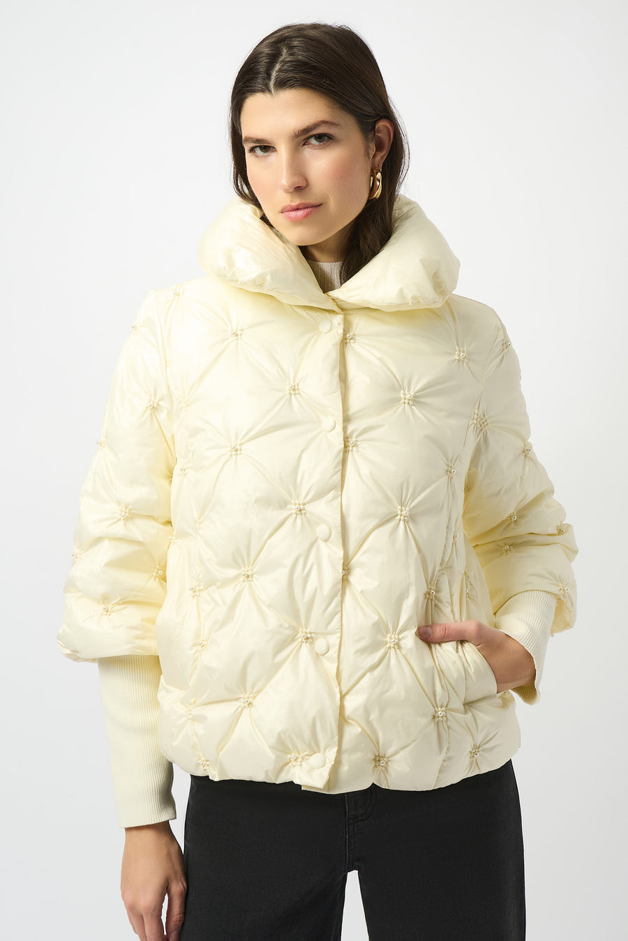 Womens Joseph Ribkoff Puffer Coat in Winter White