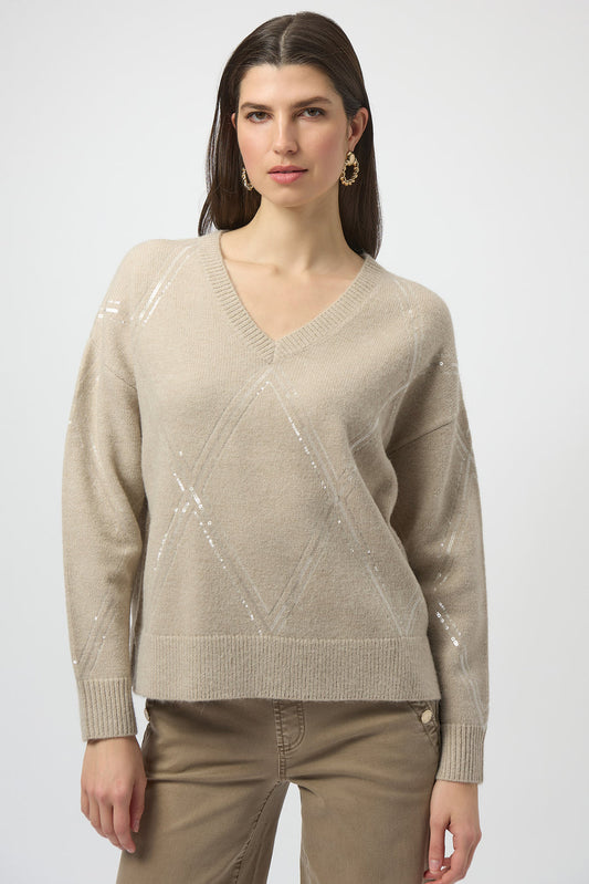 Womens Joseph Ribkoff Chic Pullover in Oyster