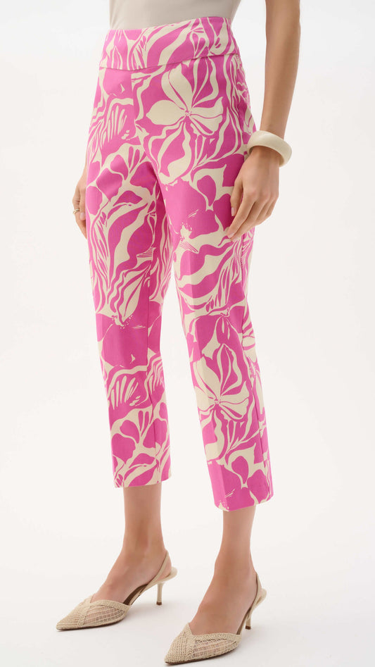 Womens Joseph Ribkoff Luxe Lotus Millenium Pant in Beige/Pink