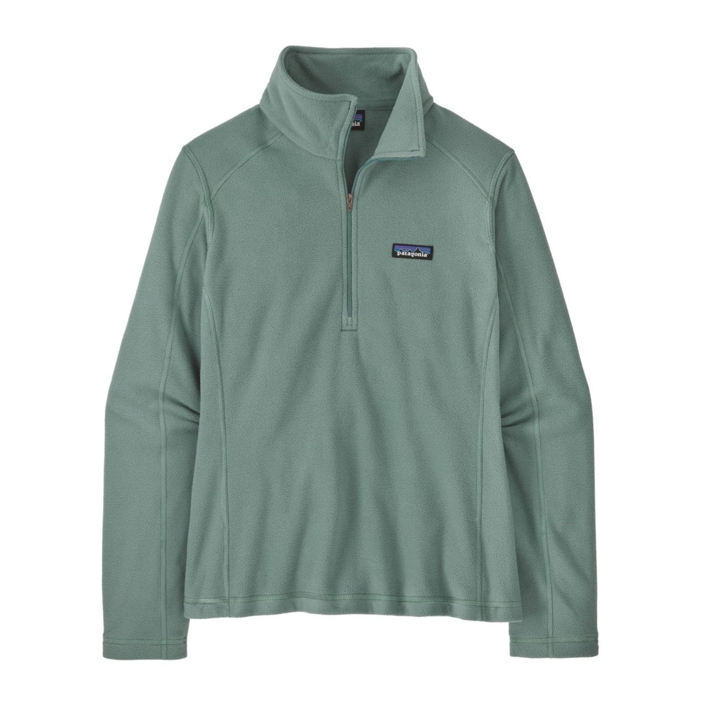 Womens Patagonia Micro D Quarter Zip in Cover Green
