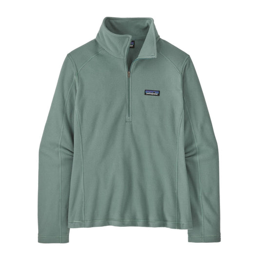 Womens Patagonia Micro D Quarter Zip in Cover Green