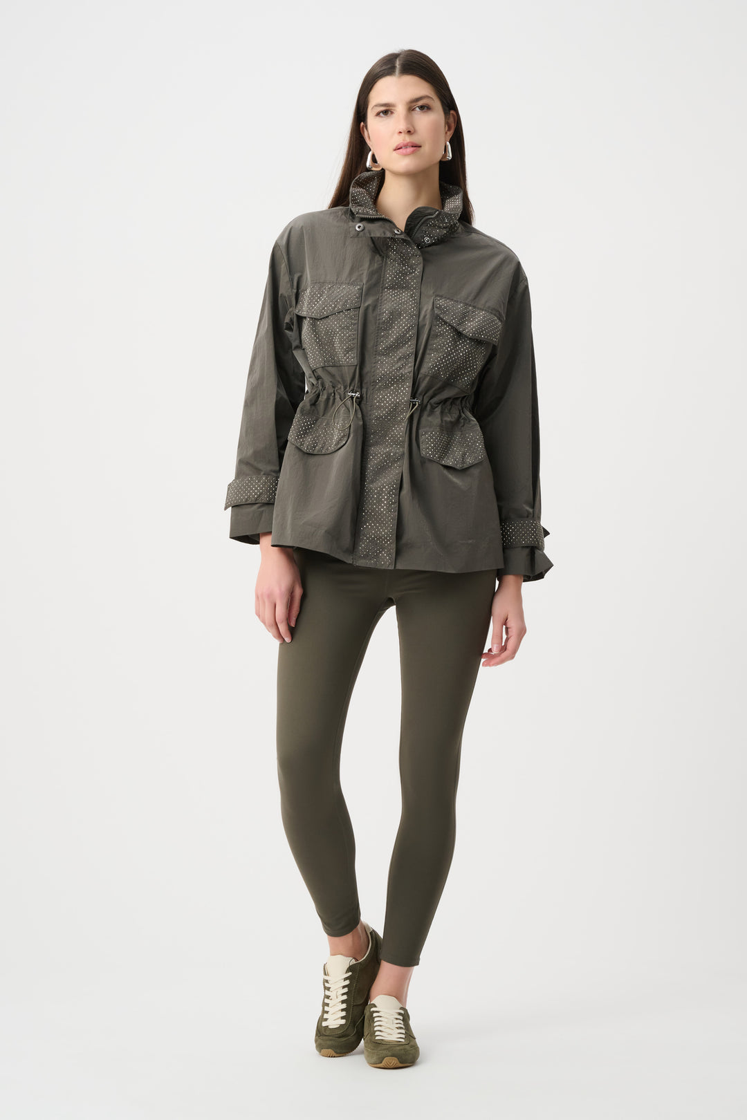 Womens Joseph Ribkoff Relaxed Casual Fit Jacket in Avocado