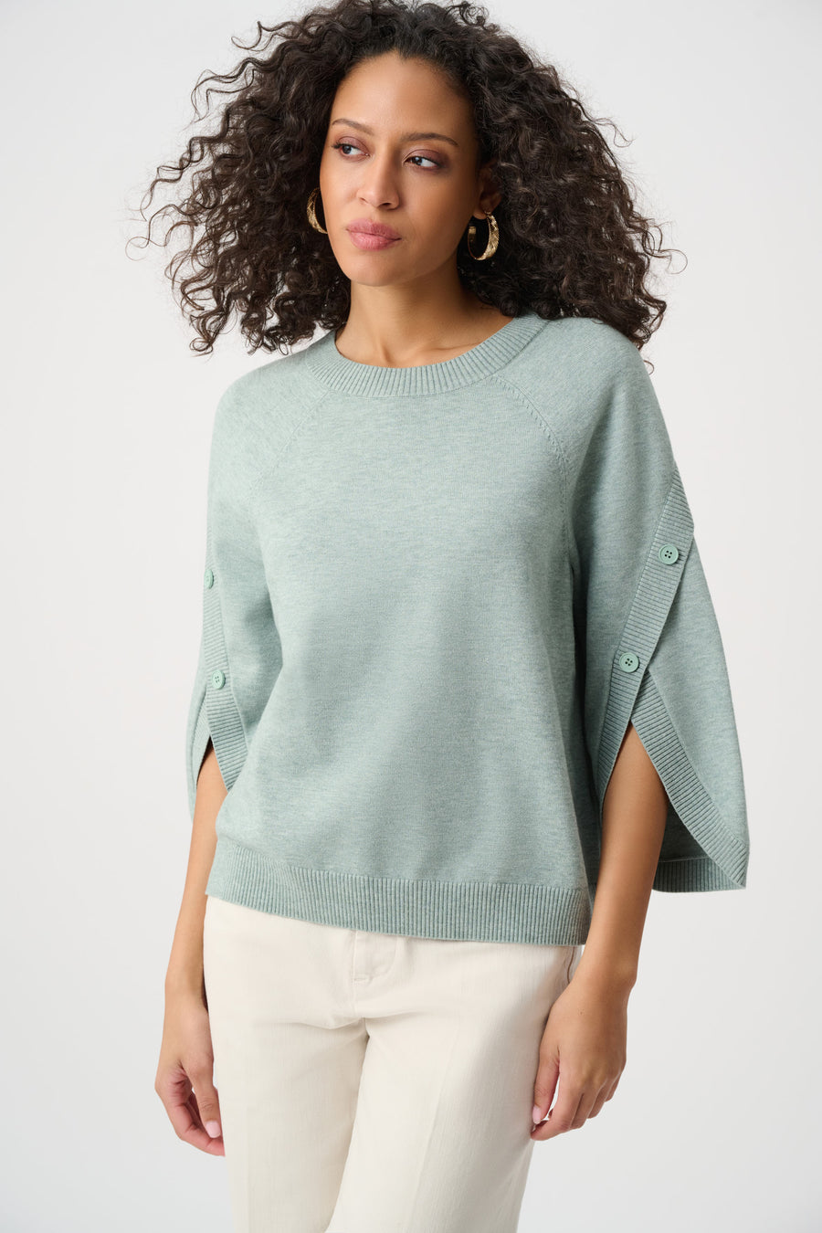 Womens Joseph Ribkoff Crew Neck Pullover in Frosted Mint