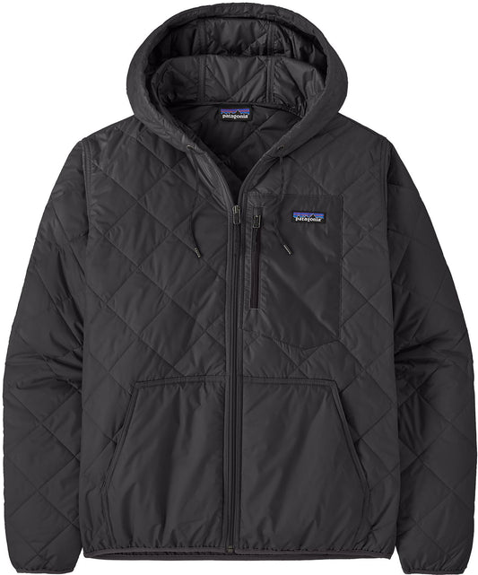 Patagonia Mens Diamond Quilted Bomber Hoody in Black