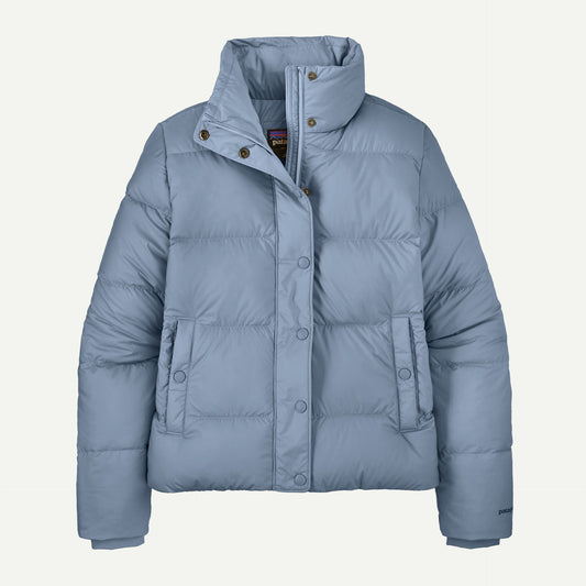 Womens Patagonia Silent Down Jacket in Barnacle Blue