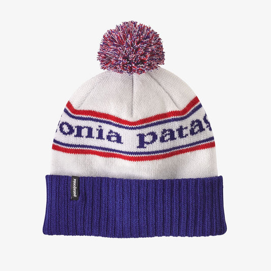 Womens Patagonia Powder Town Beanie in Park Stripe: Viking Blue