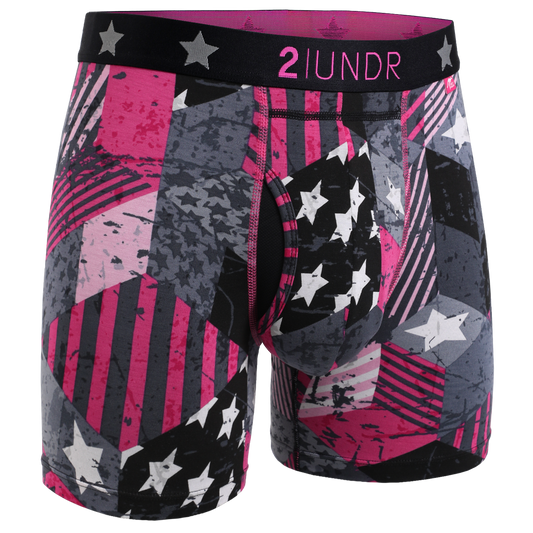 2 UNDR Swing Shift 6" Boxer Brief in Freedom4