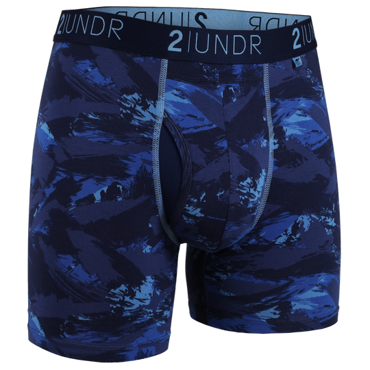 2 UNDR Swing Shift 6" Boxer Brief in Blue Storm