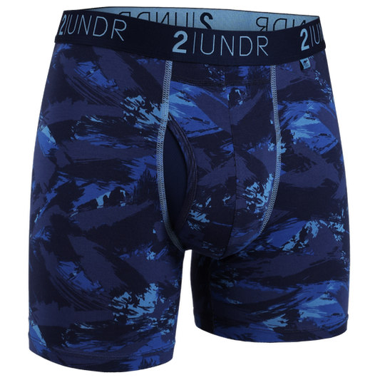 2 UNDR Swing Shift 6" Boxer Brief in Blue Storm