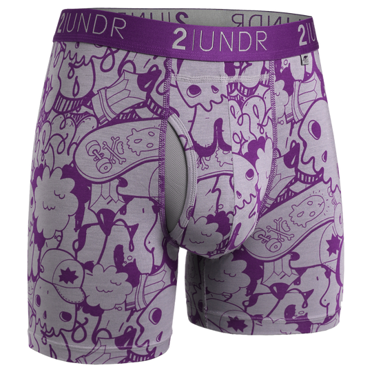 2 UNDR Swing Shift 6" Boxer Brief in Skulled