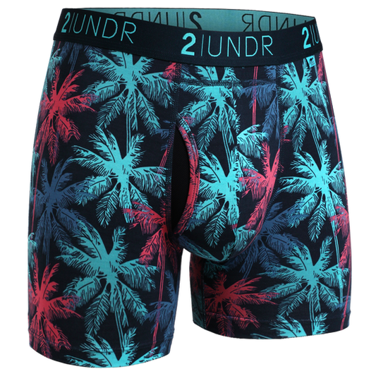 2 UNDR Swing Shift 6" Boxer Brief in Palmsy