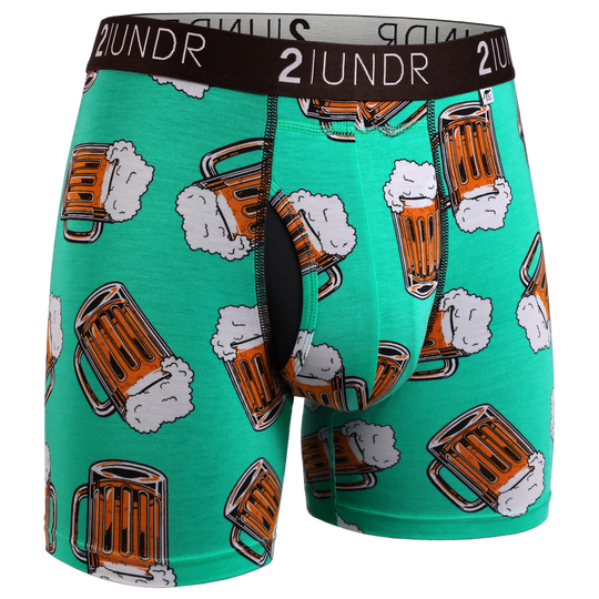 2 UNDR Swing Shift 6" Boxer Brief in Beer Break