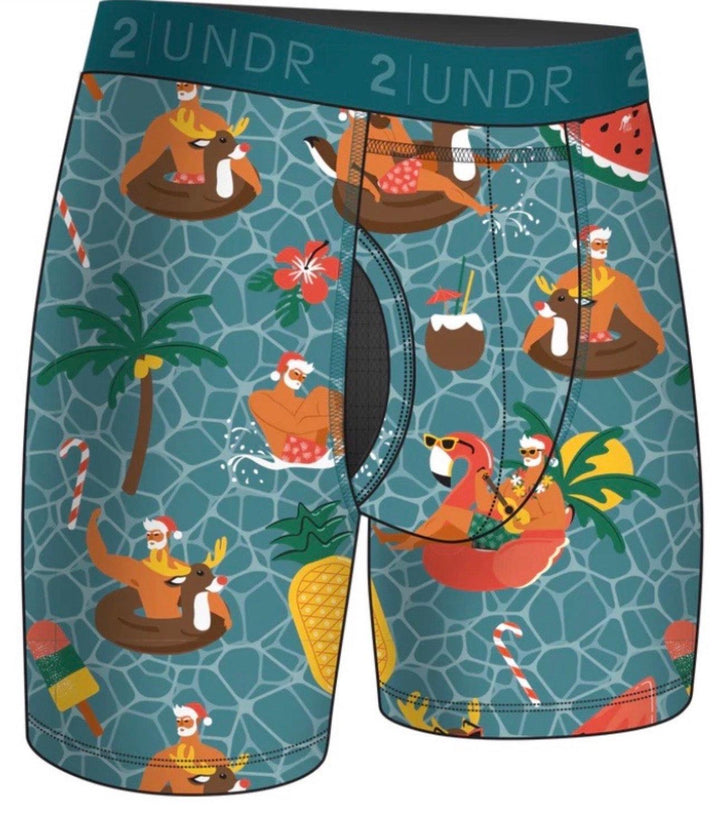 2 UNDR Swing Shift 6" Boxer Brief in Krisp Kringle