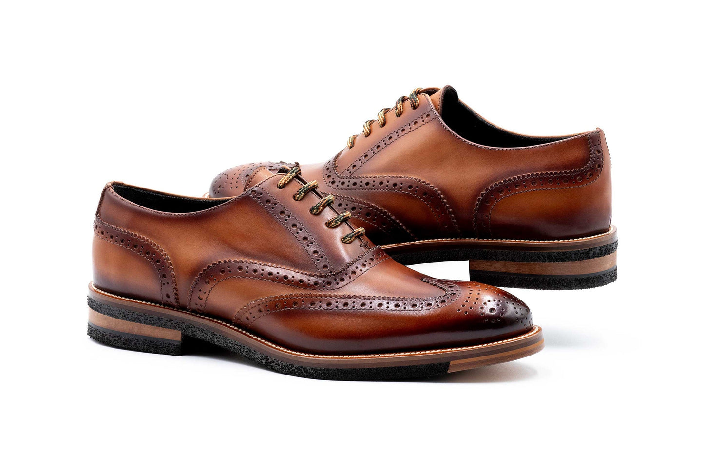 Martin Dingman Tuscan Italian Saddle Leather Wingtip - Whisky