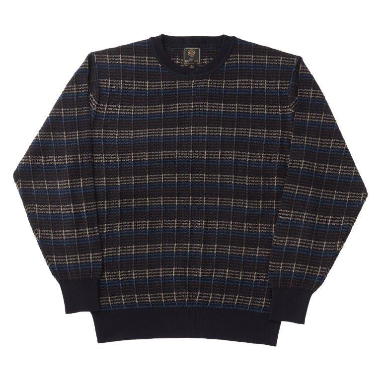 F/X Fusion Textured Crewneck Sweater in Brown