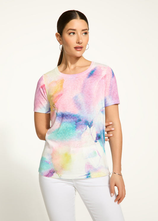 Womens FDJ Short Sleeve Top in Swell
