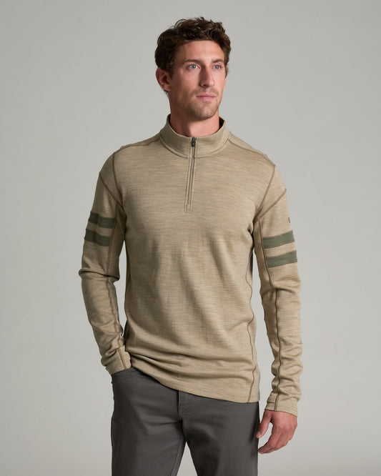 Kuhl Mens Team Merino Quarter Zip in Kanvas