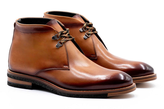 Martin Dingman Tuscan Italian Calf Leather Chukka Boots - Whisky