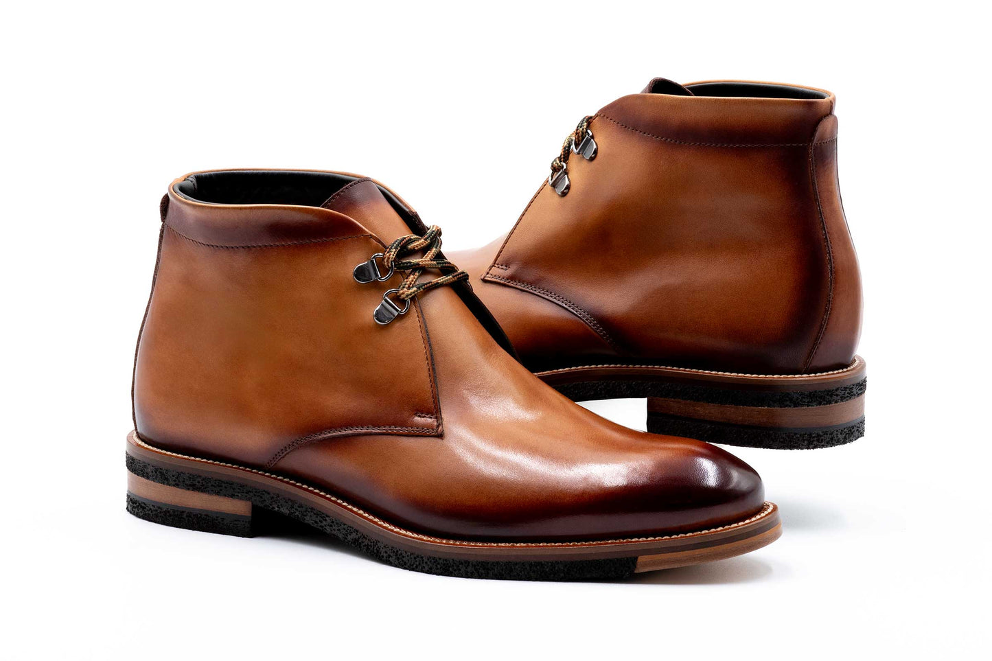 Martin Dingman Tuscan Italian Calf Leather Chukka Boots - Whisky