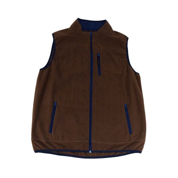 F/X Fusion Fleece Full Zip Vest in Taupe