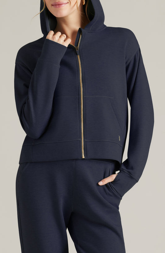 Womens Rhone Dreamglow Full Zip Hoodie in Navy