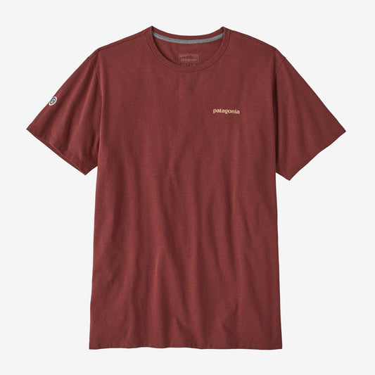 Patagonia Mens Fitz Roy Icon Responsibili-Tee in Mangrove Red