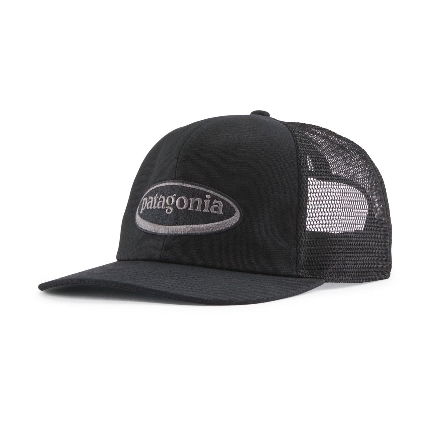 Patagonia Relaxed Fit Trucker Hat in '95 Oval Logo: Black