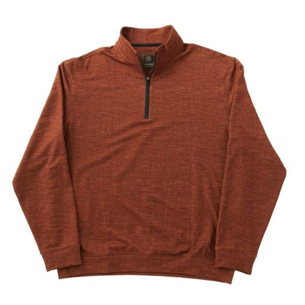 F/X Fusion Printed Textured Quarter Zip in Spice