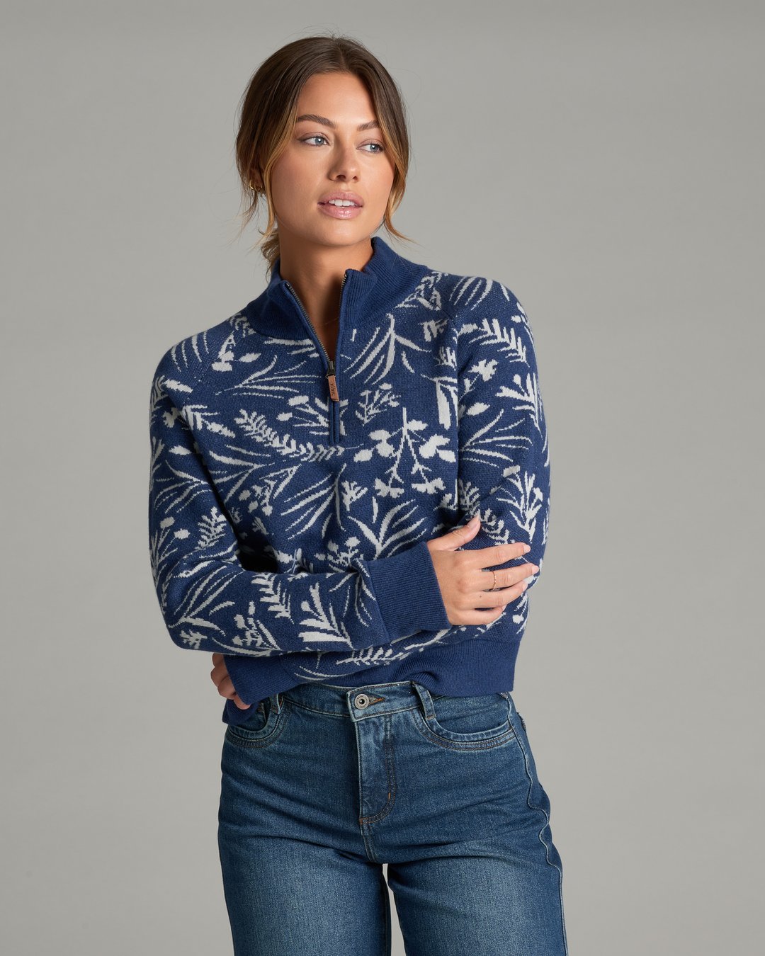 Womens Kuhl Viola Sweater in Deep Periwinkle