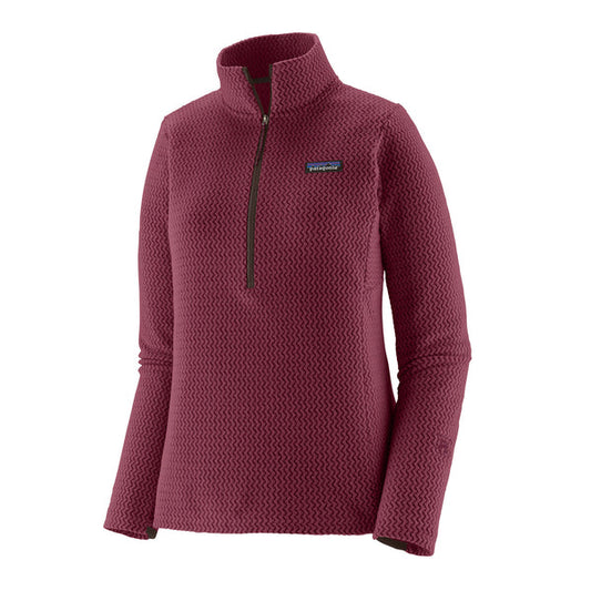 Womens Patagonia R1 Air Zip Neck in Berry Fig
