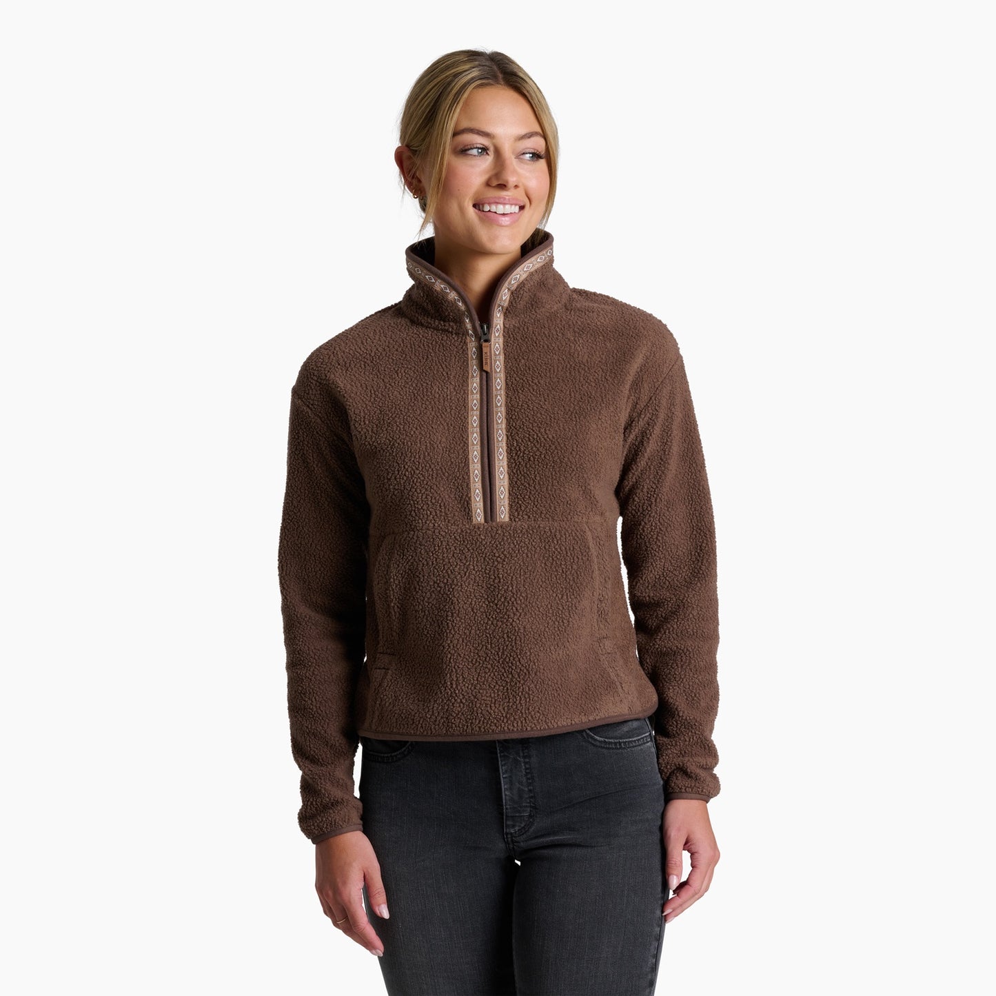 Womens Kuhl Hygge Half Zip in Coffee