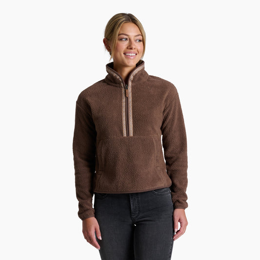 Womens Kuhl Hygge Half Zip in Coffee