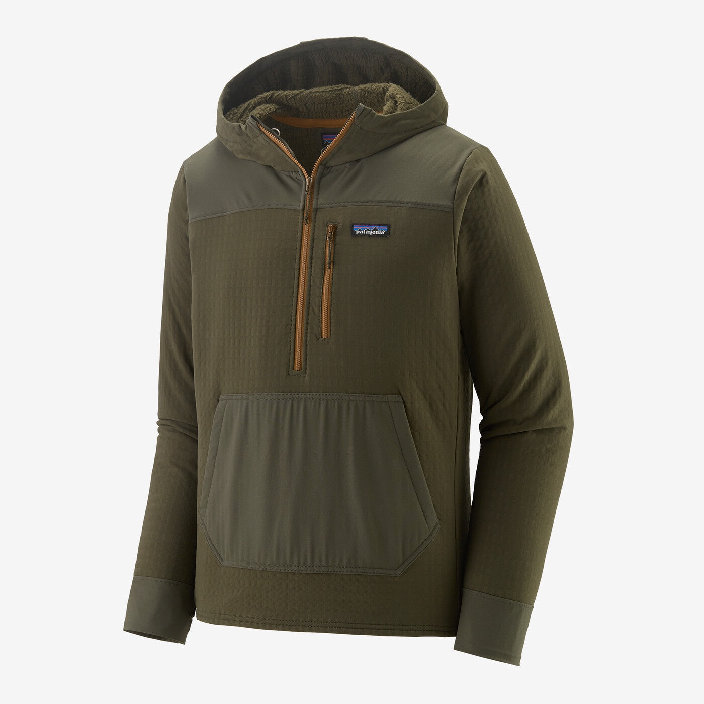 Patagonia Mens R2 TechFace Pullover in Pine Needle Green