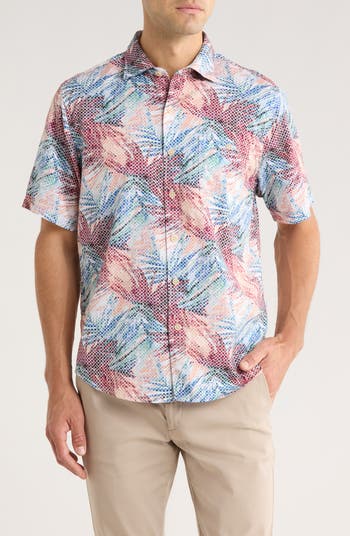 Tommy Bahama Tortola Cartago Palms Short Sleeve Sportshirt in Santa Ana