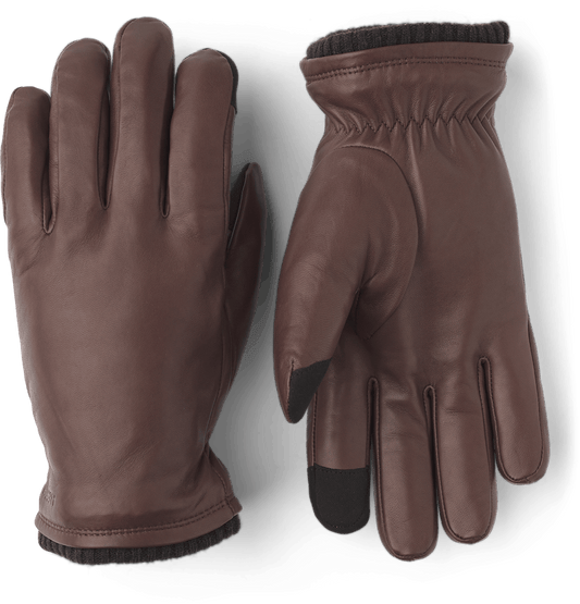 Hestra Mens John Leather Glove in Brown