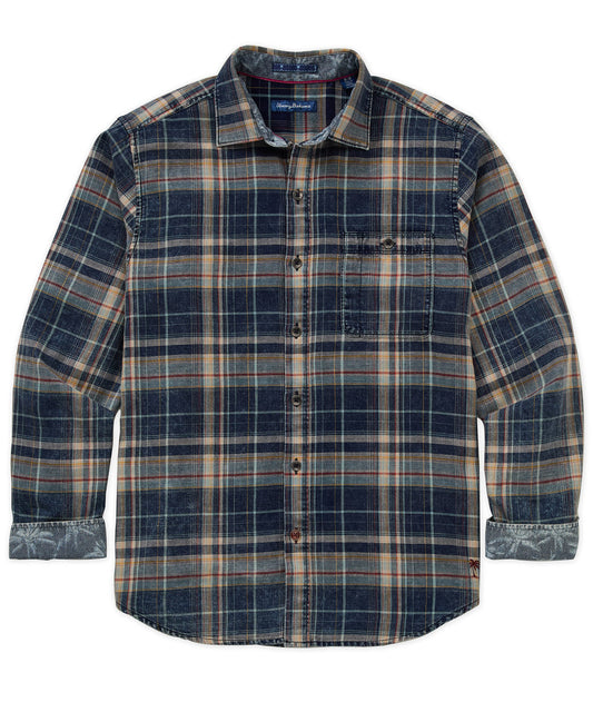 Tommy Bahama Baranco Plaid Sport Shirt in Vintage Indigo