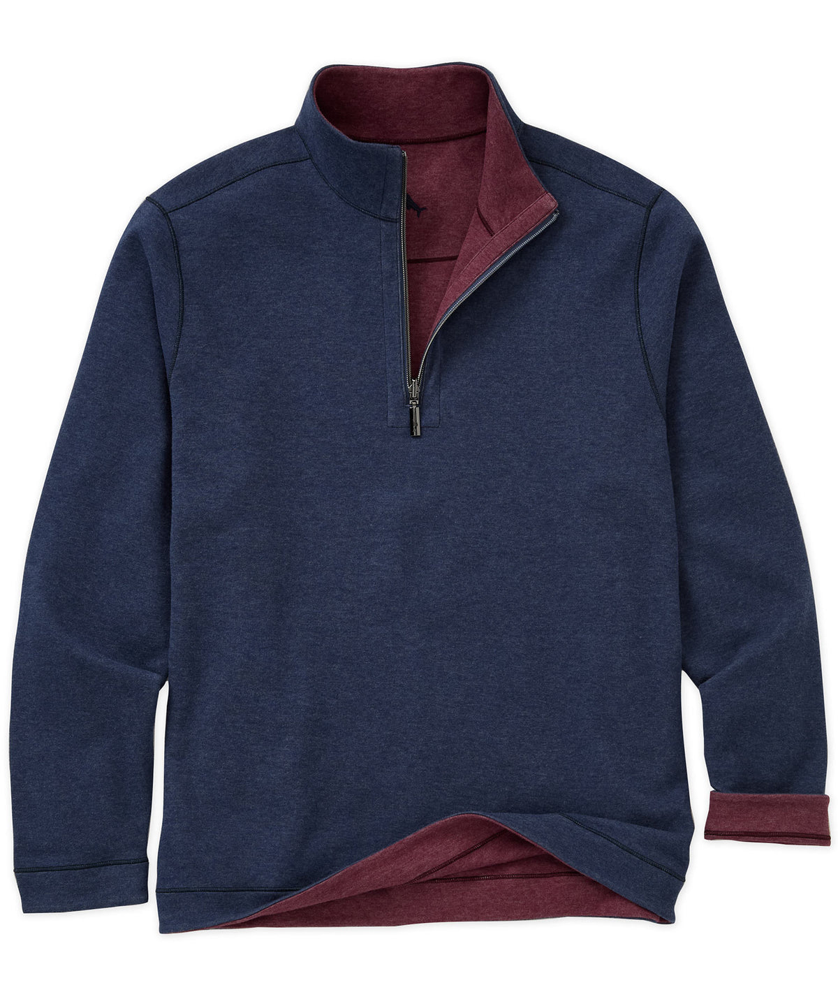 Tommy Bahama Flipview Half Zip in Dark Cobalt Heather