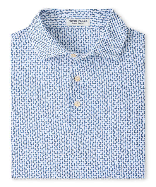 Peter Millar Casino Night Performance Jersey Polo in White