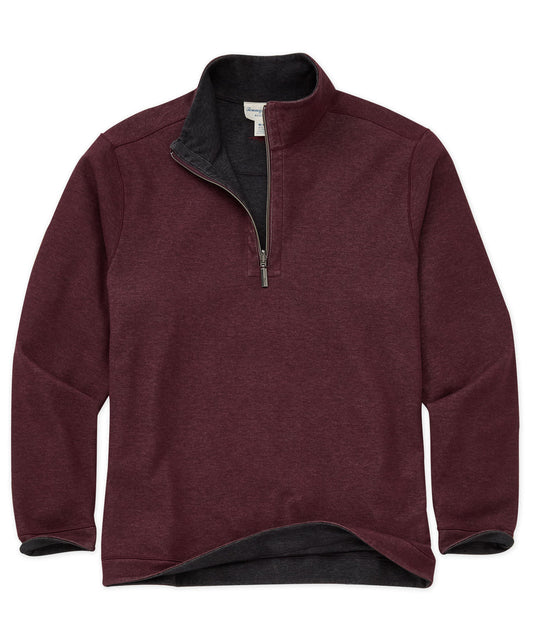 Tommy Bahama Flipview Half Zip in Black Cherry Heather