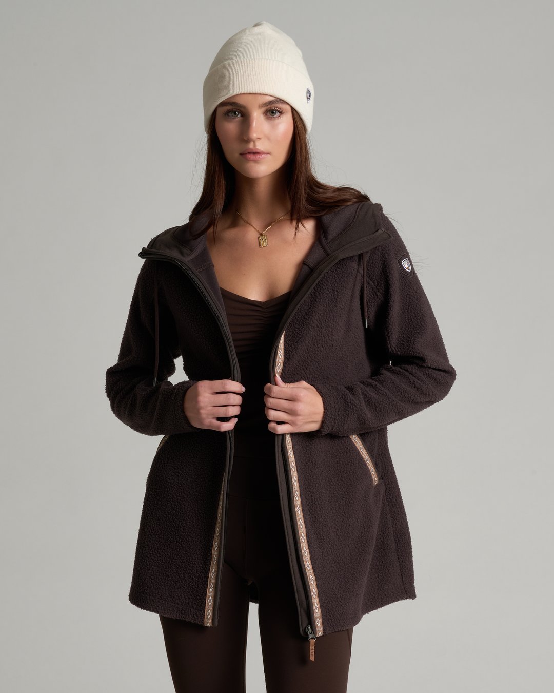 Womens Kuhl Hygge Long Jacket in French Roast