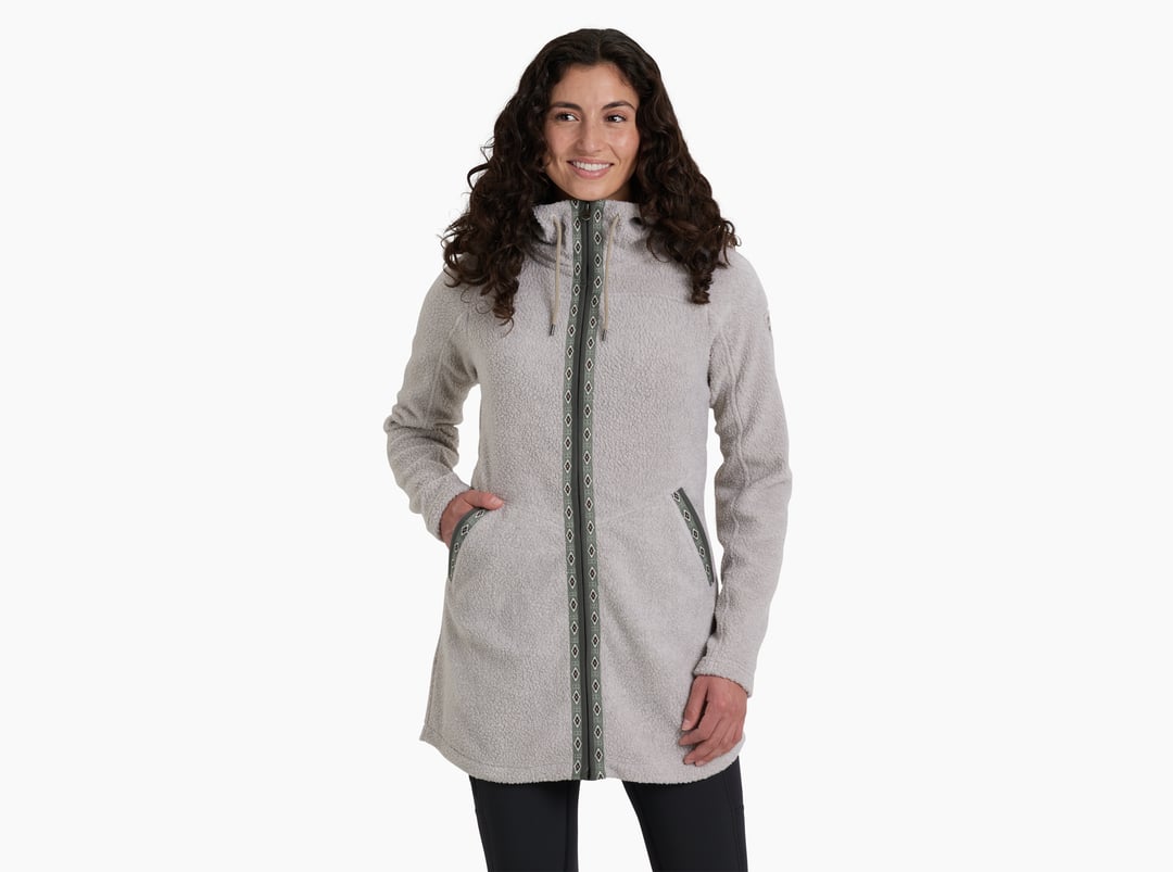 Womens Kuhl Hygge Long Jacket in Natural
