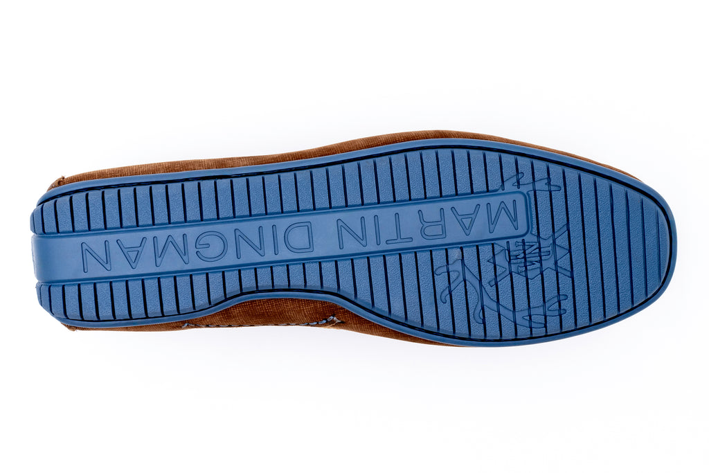 Martin Dingman Bermuda Nubuck Braided Bit Loafer in Bark